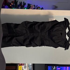 SL Fashions One Shoulder Black Dress